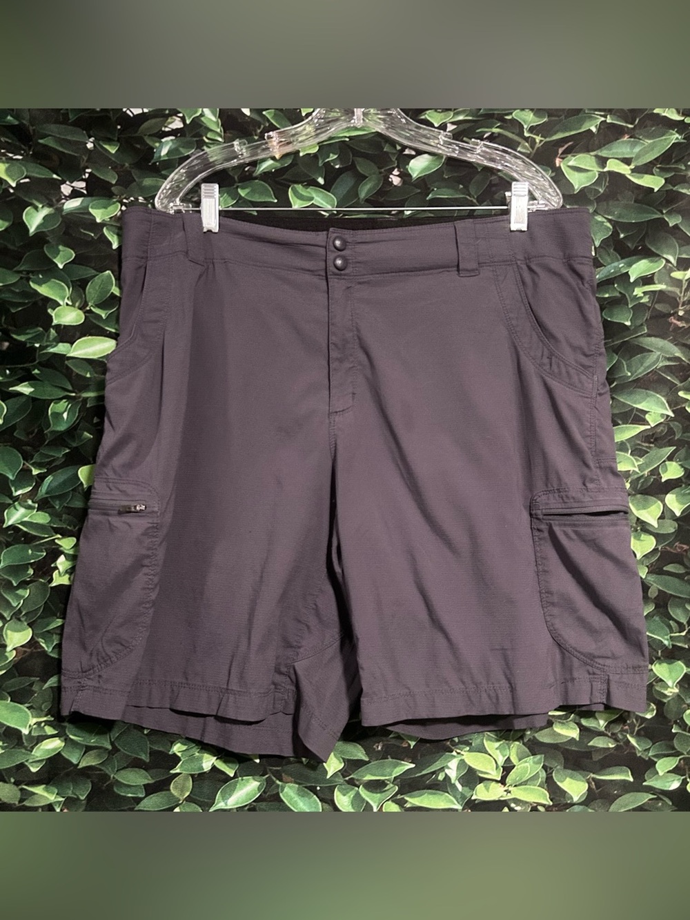 LL Bean Multisport Trail Shorts Alloy Gray Pockets Lightweight Womens 18